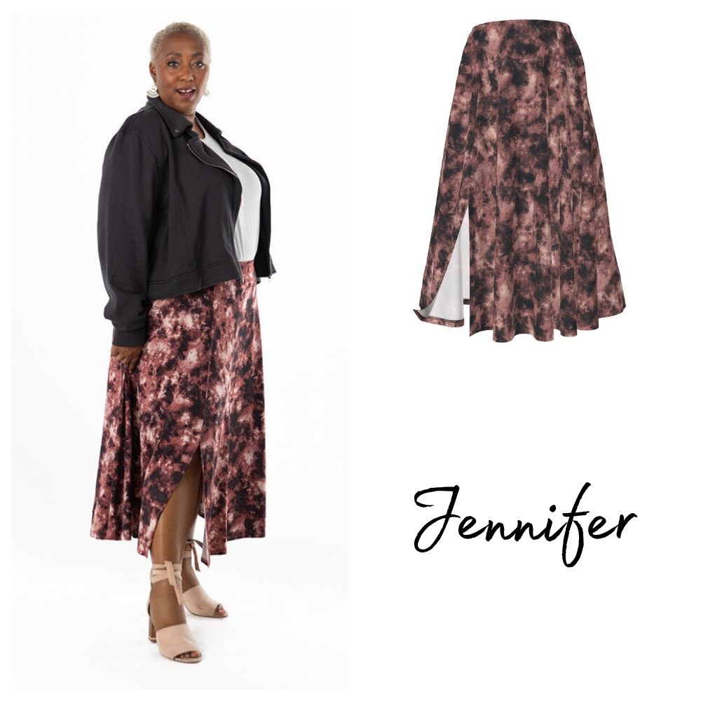 Jennifer Skirt - Black Blush Wash