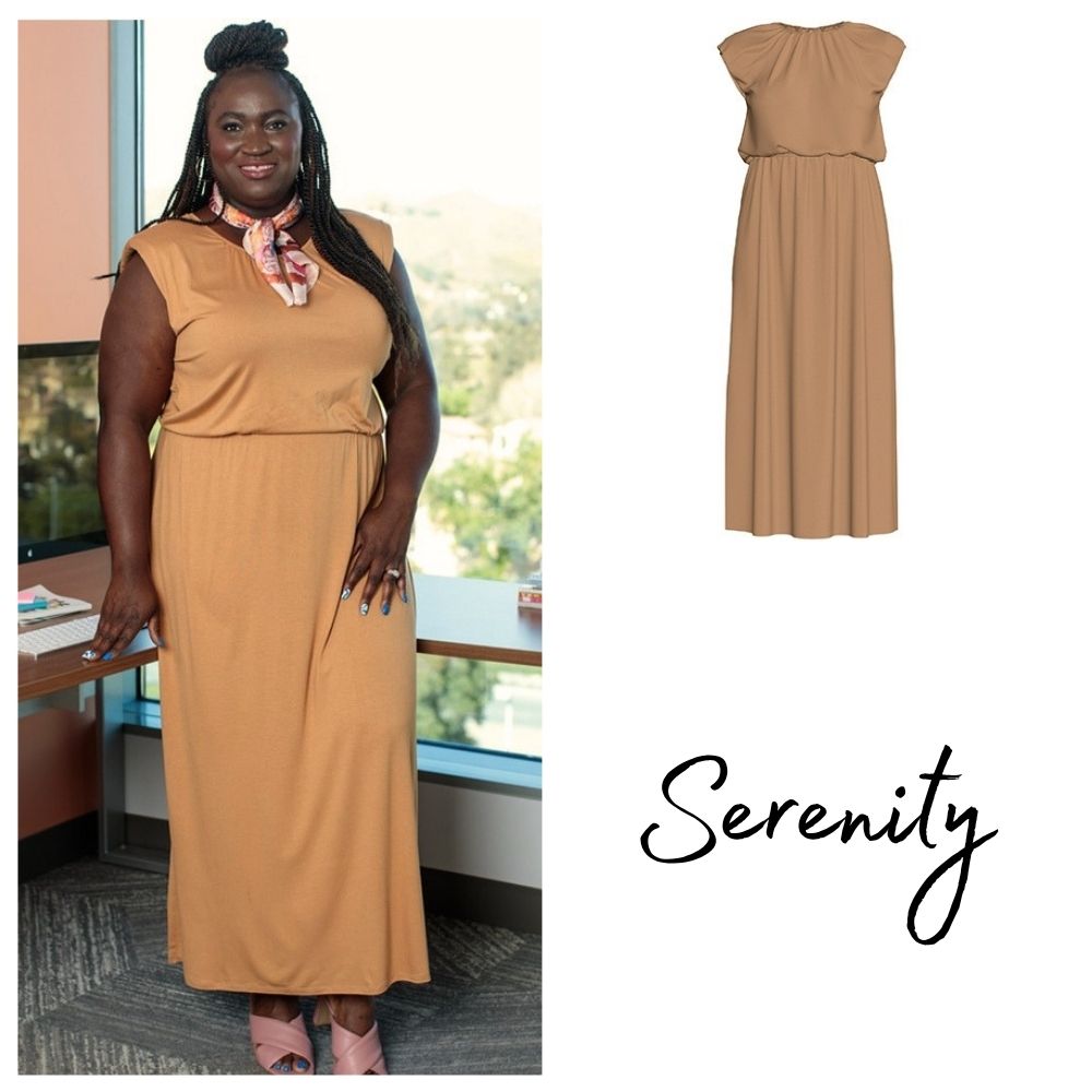 Career Serenity Maxi Dress - Solid Doe Tan
