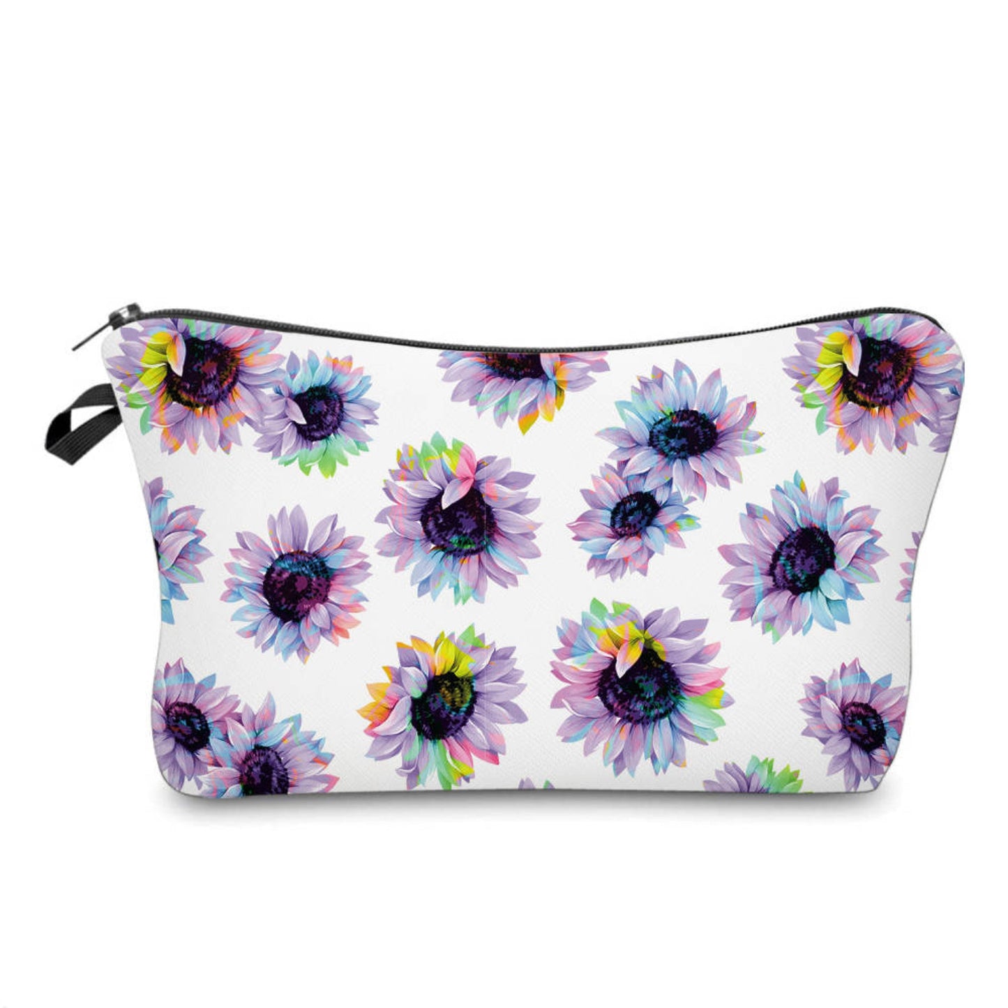 Pouch - Purple Sunflower on White