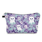 Pouch - Cats Purple Turquoise