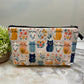 Pouch - Floral Cats In A Row