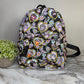 Cat Paw Meow on Black mini backpack by Arimel by Emily