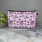 Book Heart Romance TBR, Pink zipper pouch by Arimel by Emily