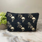 Pouch - Black Floral Skull