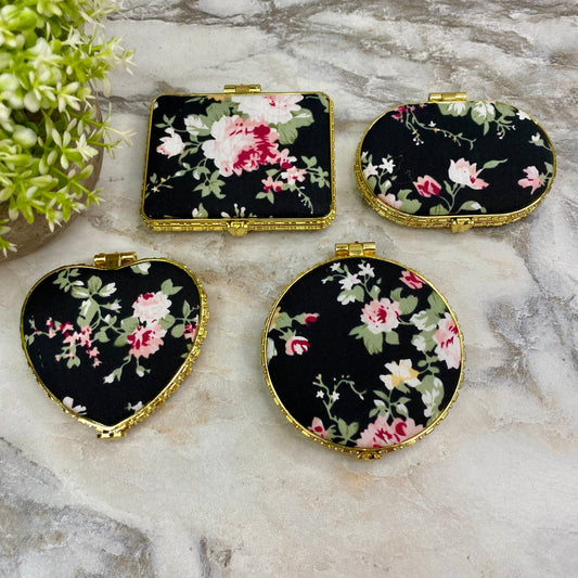 Black Floral (by shape) mirror by Arimel by Emily