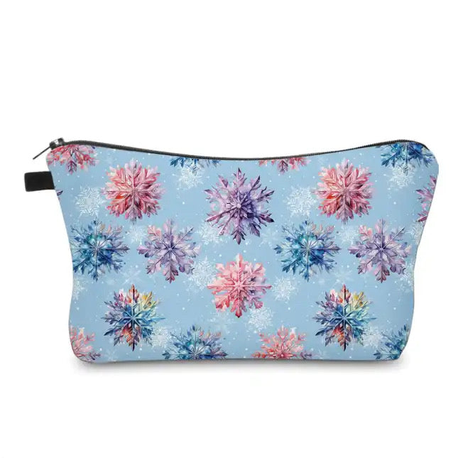 Pouch - Snowflake on Blue