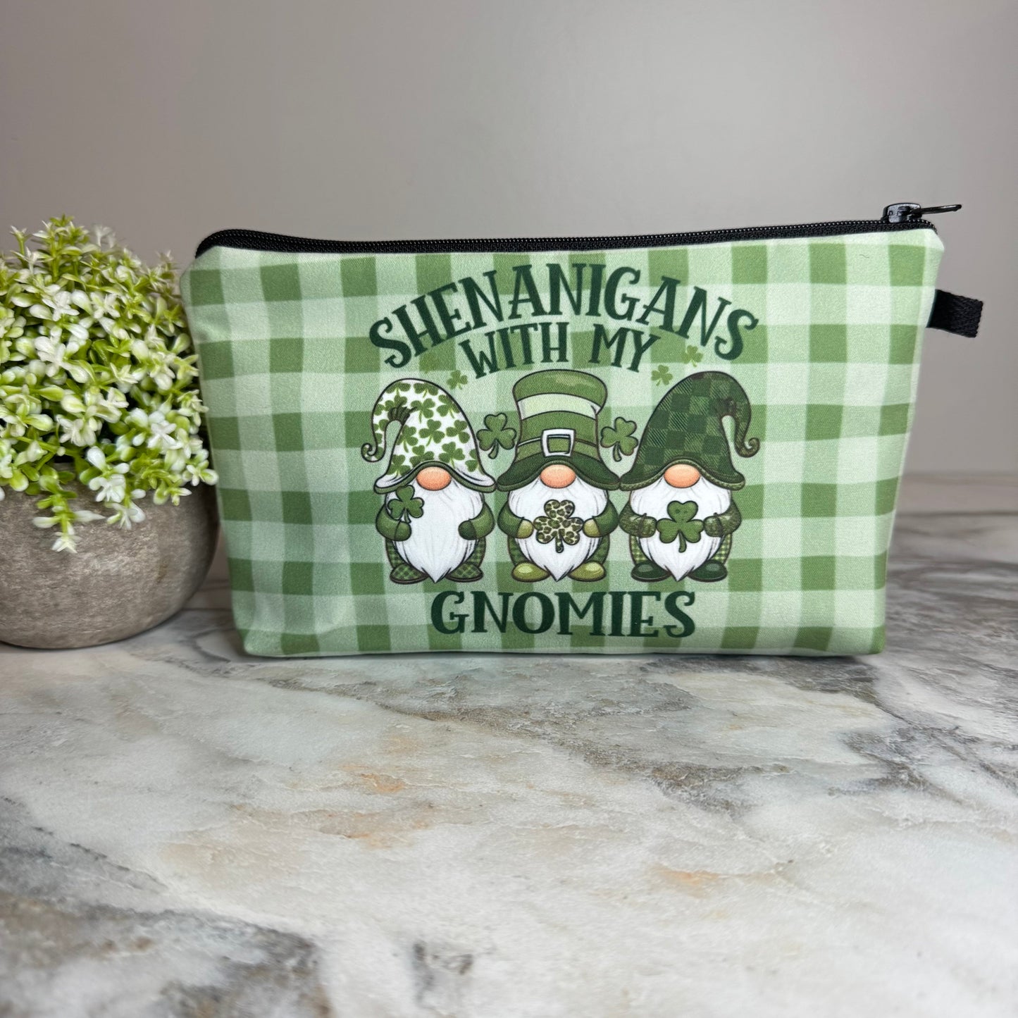 St. Patrick’s Day - Gnomies zipper pouch by Arimel by Emily