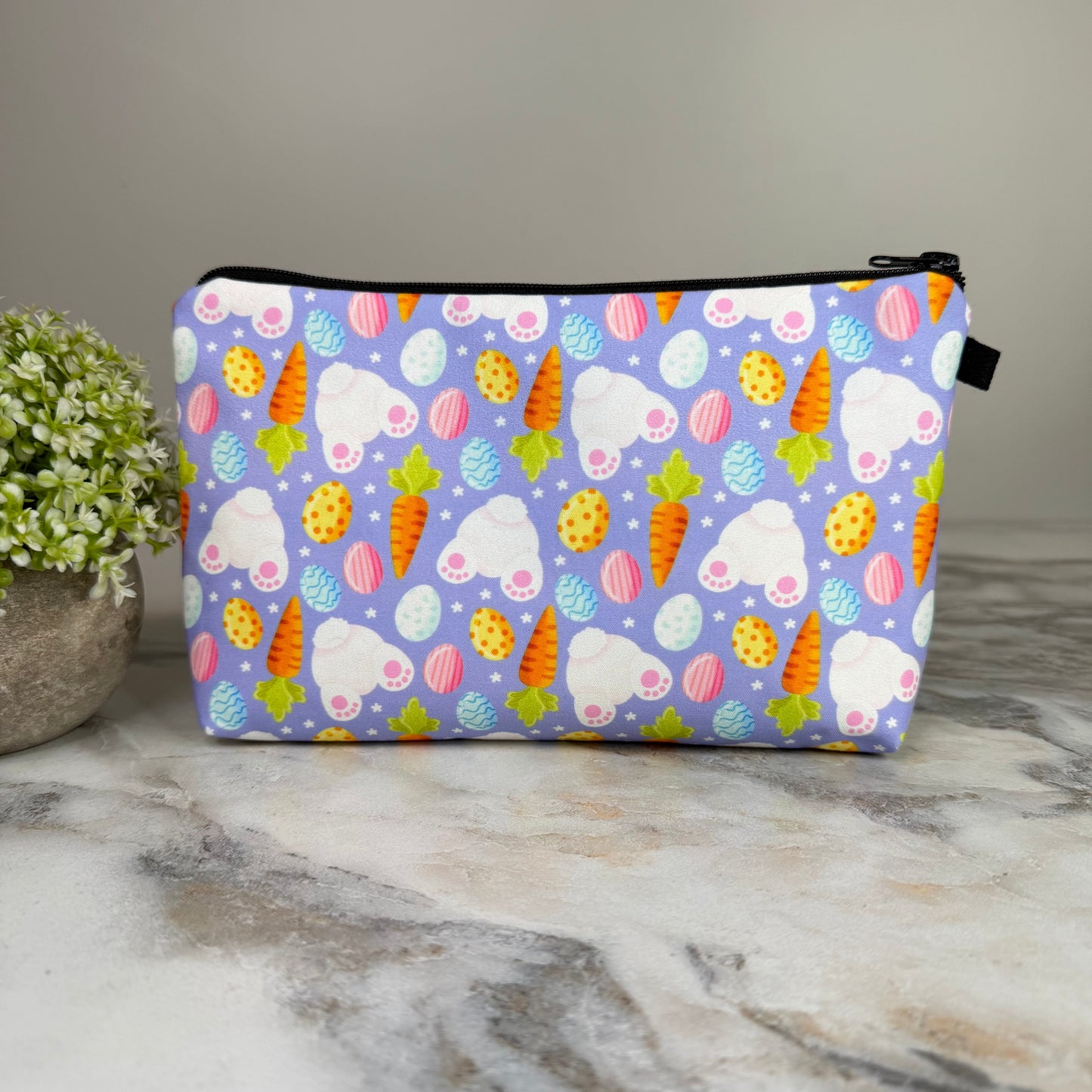 Easter Egg Carrot Bunny Easter pouch by Arimel by Emily