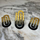 Jumbo Paperclip - Black & Gold Glitter