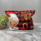 Corduroy Zip Pouch - Christmas Santa Plaid