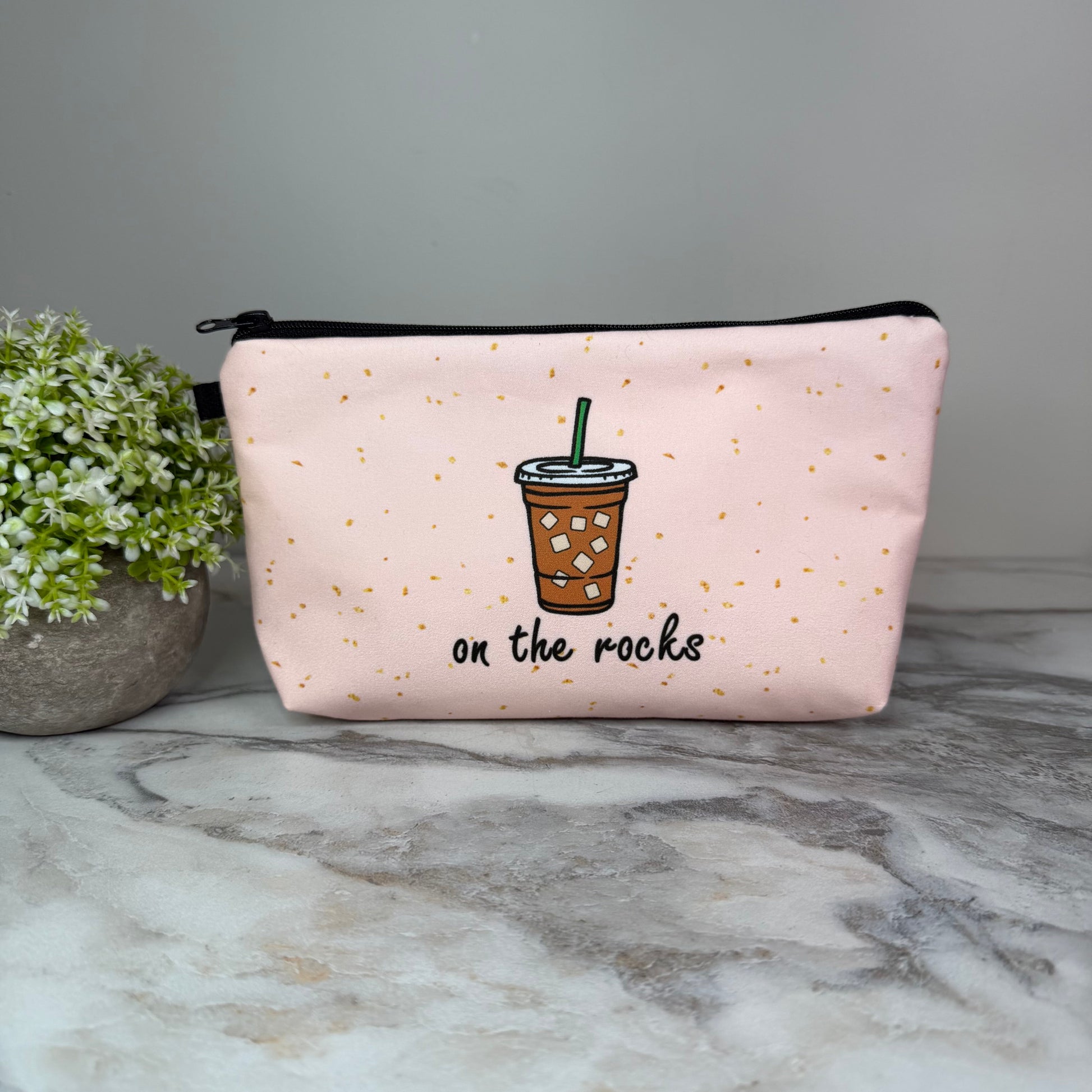 Coffee On The Rocks zipper pouch by Arimel by Emily