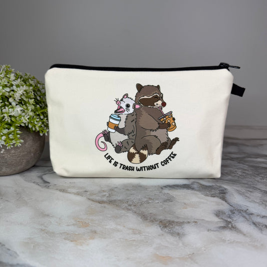 Coffee Life Is Trash zipper pouch by Arimel by Emily