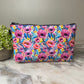 Pouch - Floral Pink Yellow Poppy