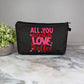 Love & Coffee zipper pouch by Arimel by Emily