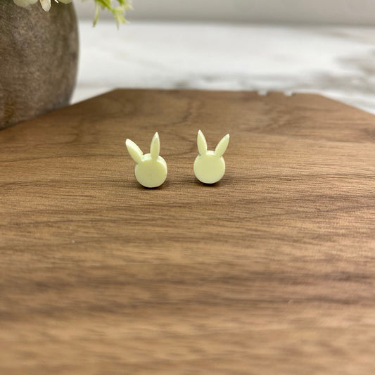Bunny Head - Yellow Easter earring by Arimel by Emily