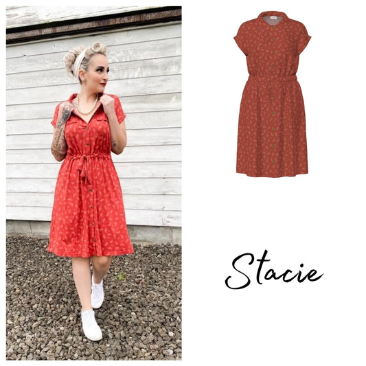 Stacie Shirt Dress - Rust Paisley