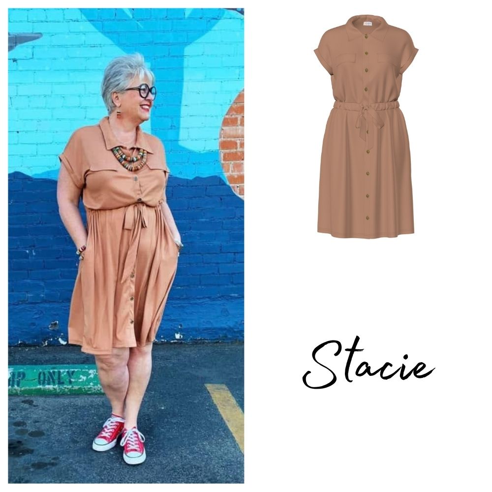 Stacie Shirt Dress - Solid Tawny Birch Tan