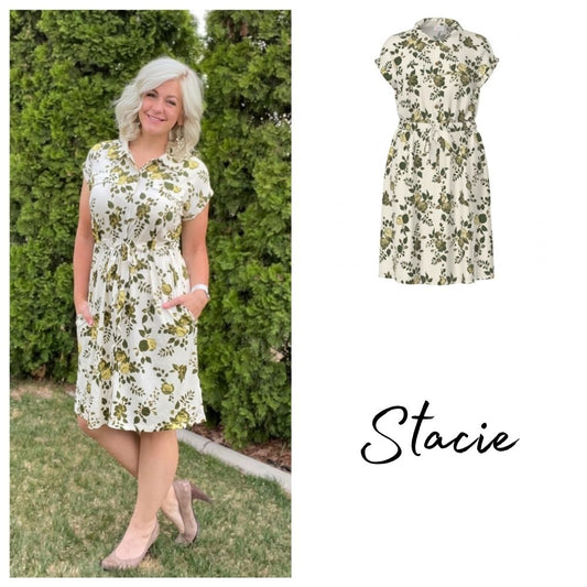 Stacie Shirt Dress - Ivory Floral