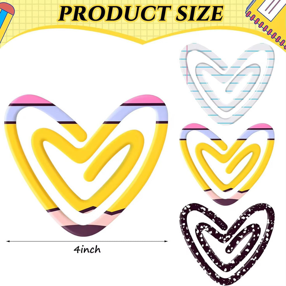 Jumbo Paperclip - Heart Pencil - PREORDER