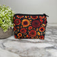 Moody Crimson Floral mini pouch by Arimel by Emily