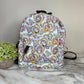 Cat Paw Meow on Pastel mini backpack by Arimel by Emily