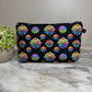 Rainbow Mandala on Black zipper pouch by Arimel by Emily