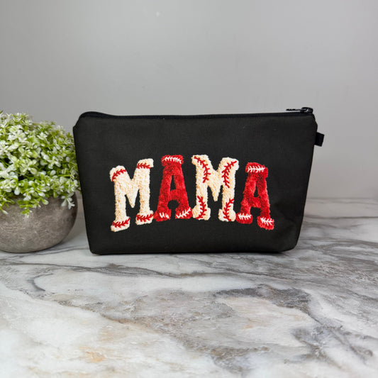 Baseball Mama zipper pouch by Arimel by Emily