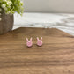 Bunny Head - Pink Easter earring by Arimel by Emily