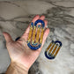 Jumbo Paperclip - Blue Gold Glitter