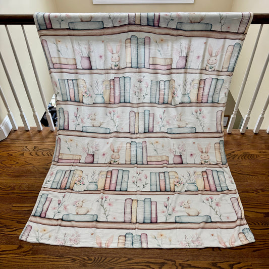 Bunny Bookshelf Easter blanket by Arimel by Emily