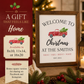 Personalized Family Name Christmas Sign (Digital Print)