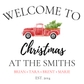 Personalized Family Name Christmas Sign (Digital Print)