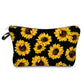 Pouch - Sunflowers on Black