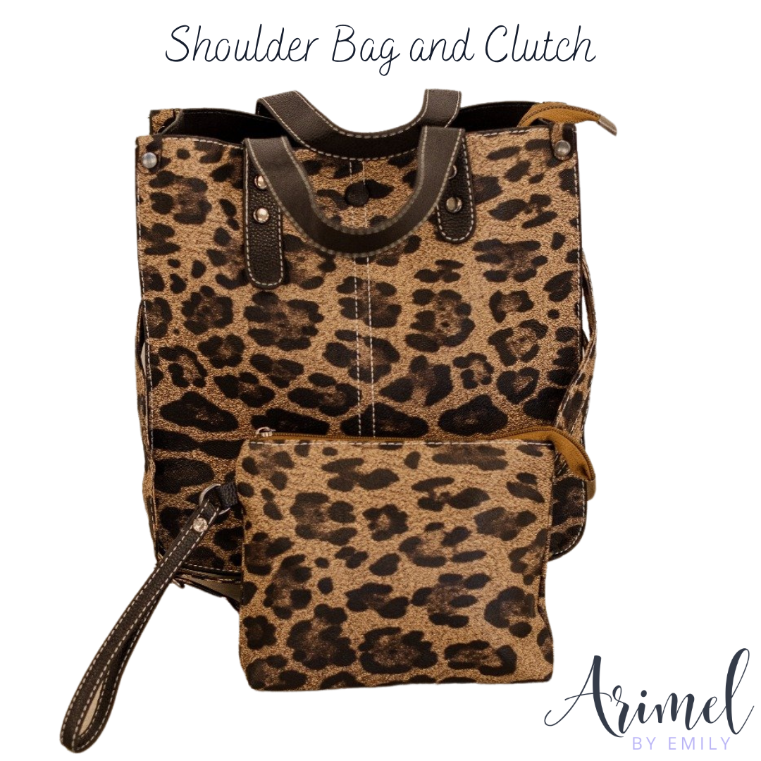 Shoulder Bag with Clutch