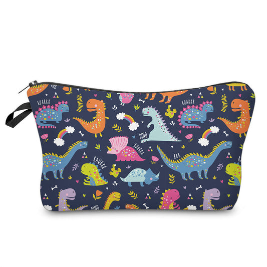 Pouch - Rawr Dino on Slate Blue
